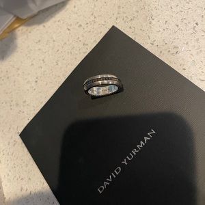 6mm Pave David Yurman Ring with Black Diamonds